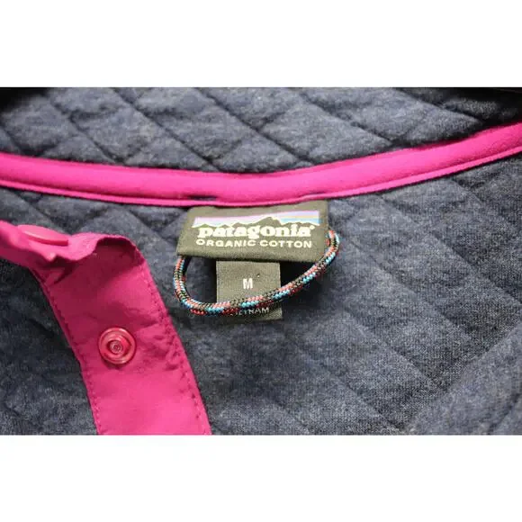 Patagonia Blue and Pink Quilted Women's Sweater - Picture 4 of 5
